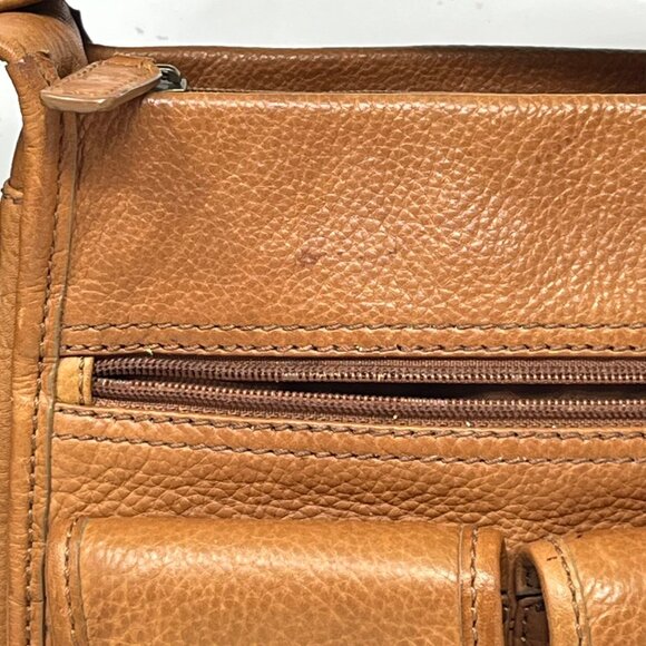 Fossil Full Leather Shoulder Bag Purse Front Pockets Adjustable Strap 75082 - Picture 5 of 13